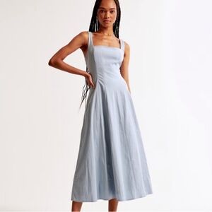 Abercrombie & Fitch Light Blue / Lilac Midi Dress, XS